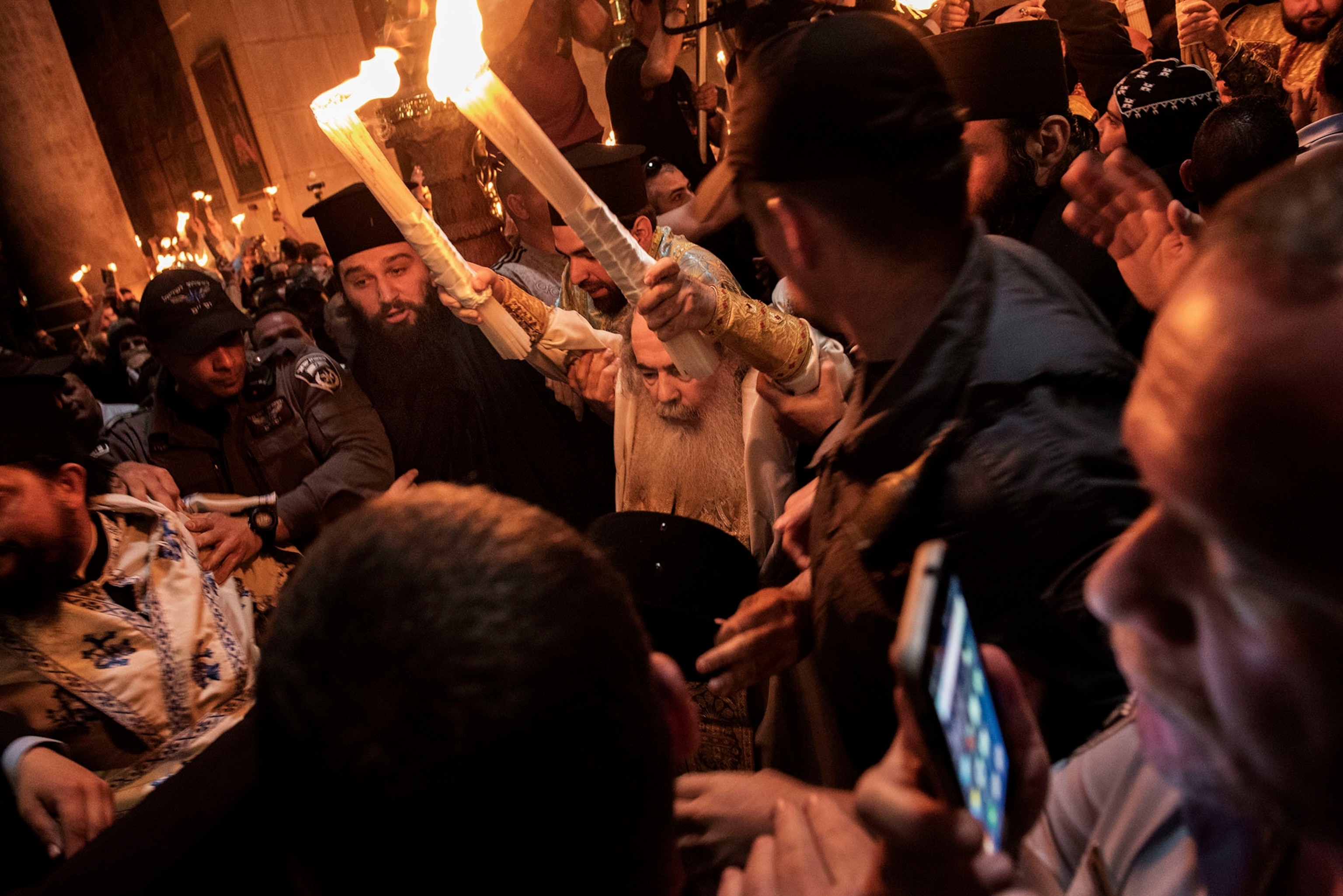 Holy Fire at Church of the Holy Sepulchre at Easter