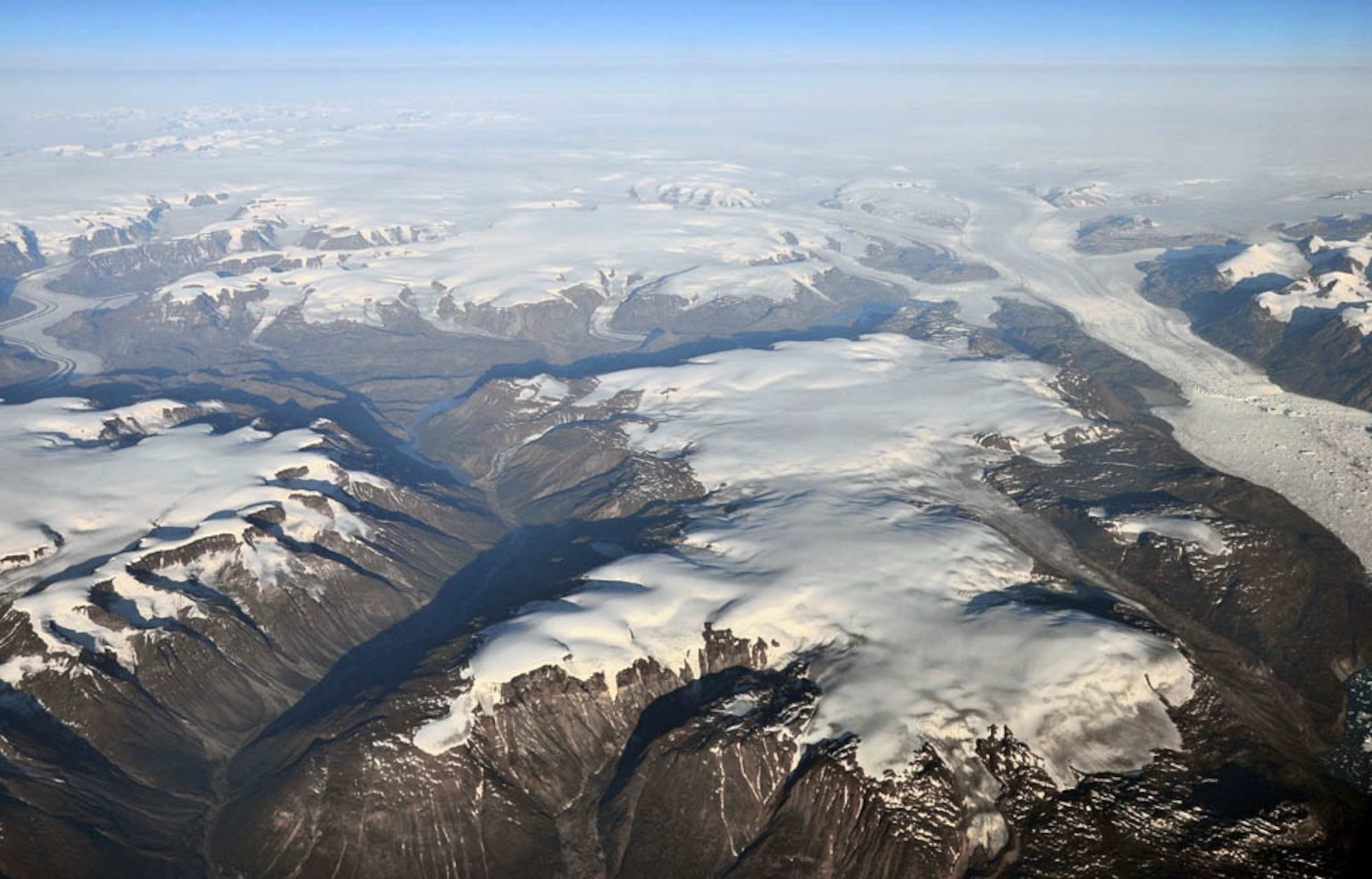 glaciers and ice caps in eastern Greenland