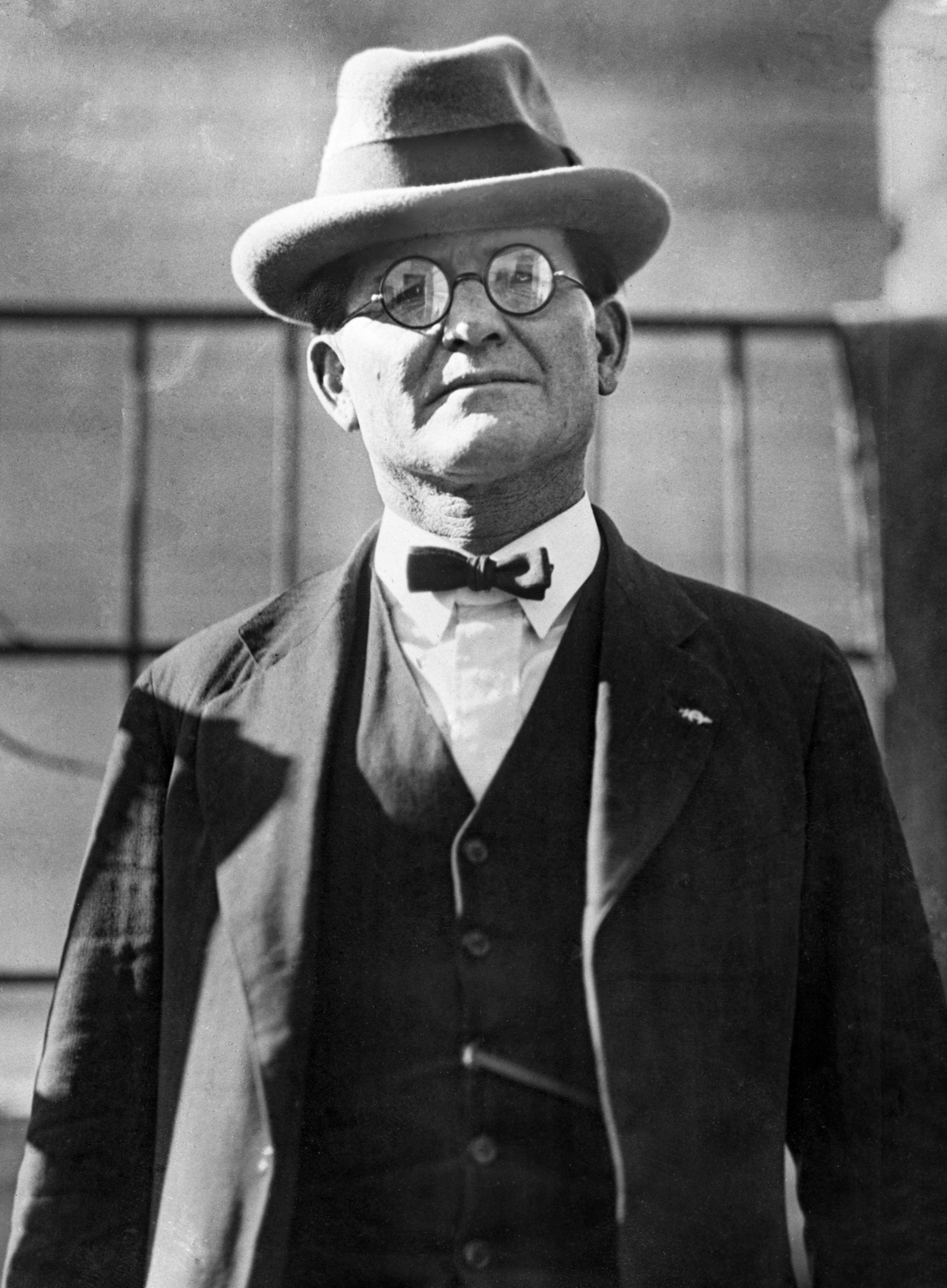 A portrait of William Hale wearing a three-piece suit.