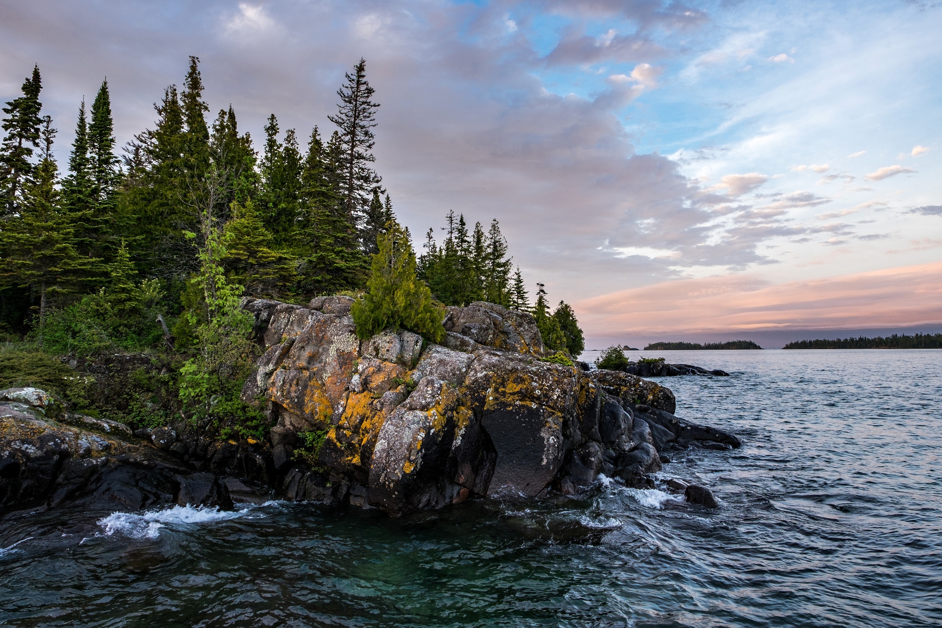 coastline on Lake Superior in Isle Royale National Park, Michigan