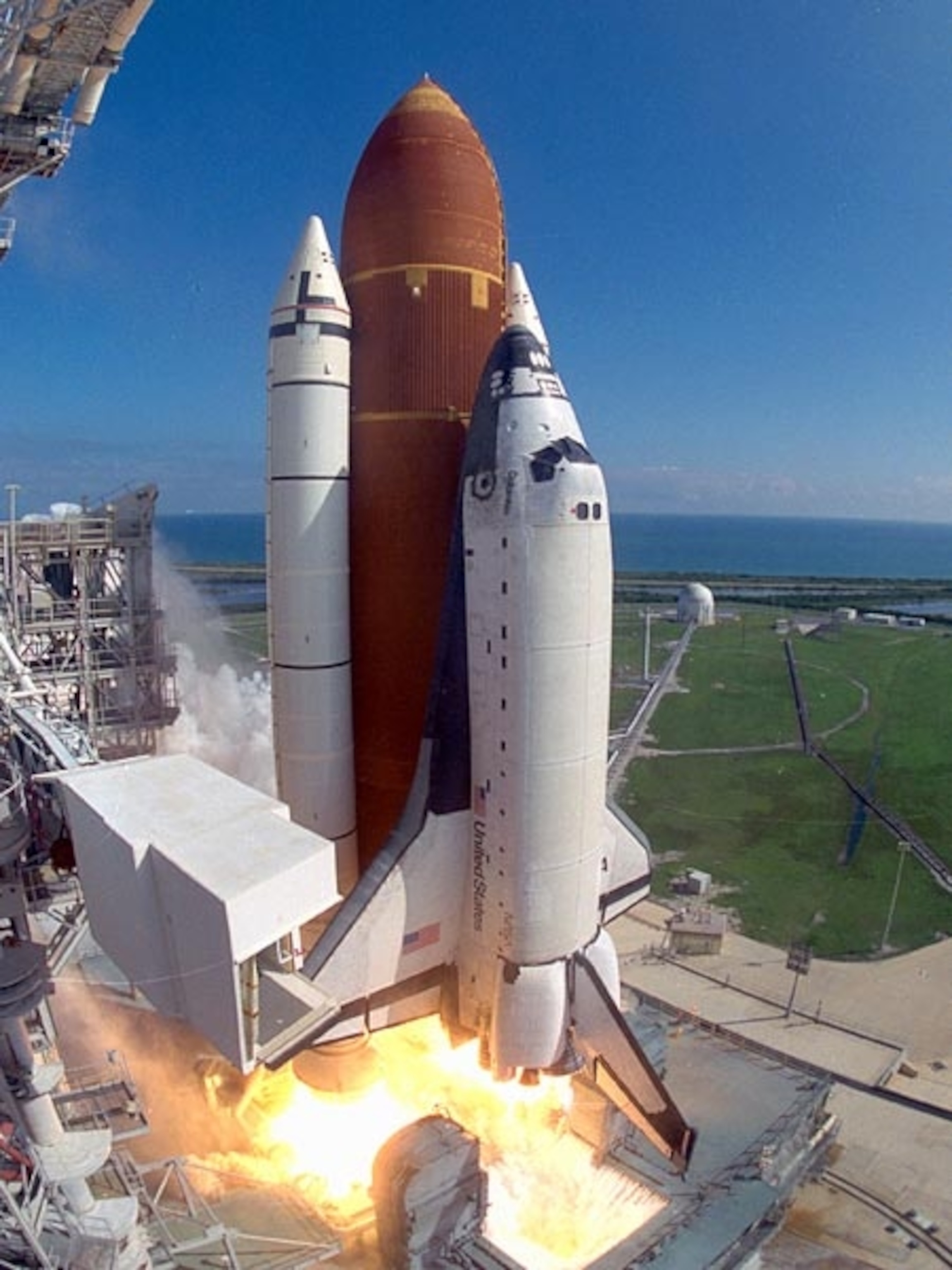 shuttle Columbia blasting off