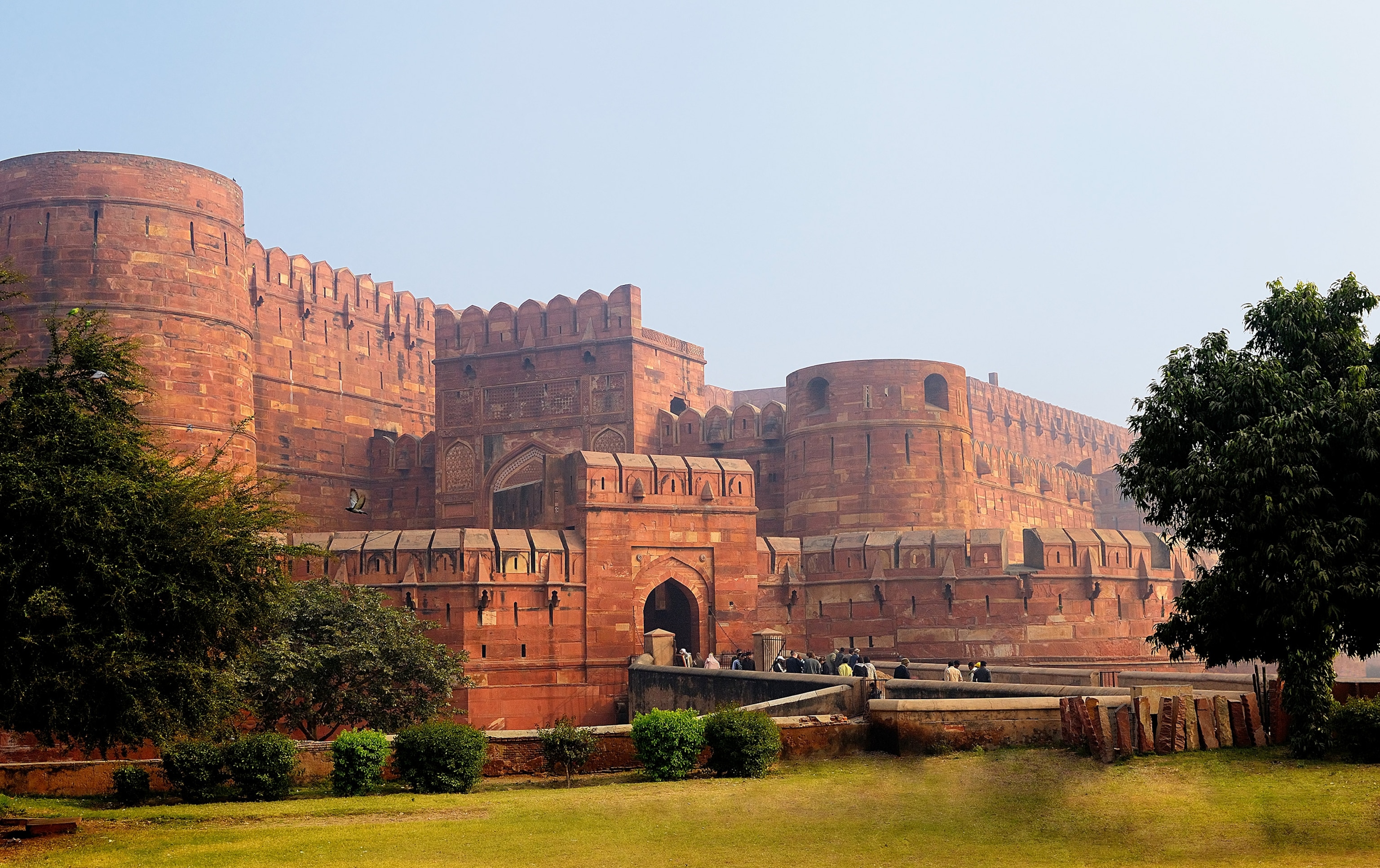 the Agra Fort in Agra, India
