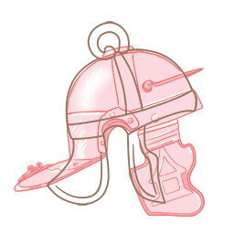 Illustration of a Roman helmet