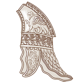 Illustration of a Dacian helmet