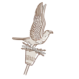 Illustration of a Roman eagle standard